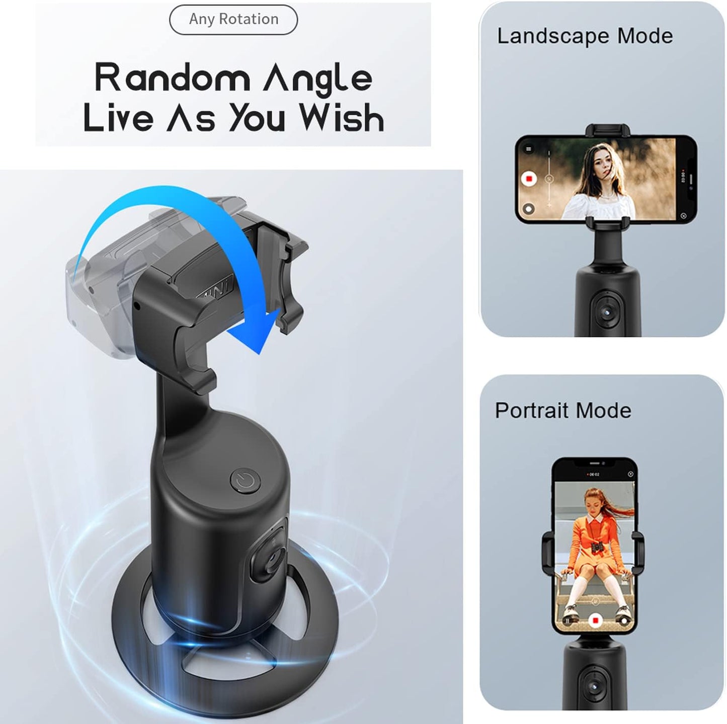 NPNGonline™ 360°Rotation Auto Face Tracking Tripod