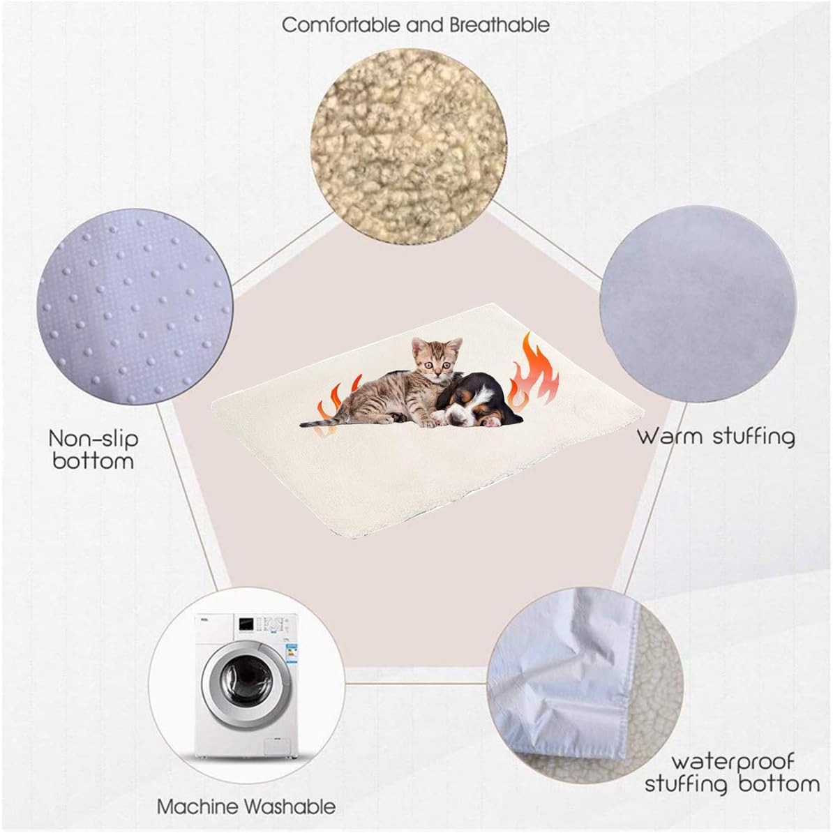 NPNGonline™ Pet Self-Heating Pads Blanket