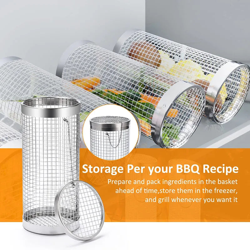 NPNGonline™ BBQ Grill Rolling Basket