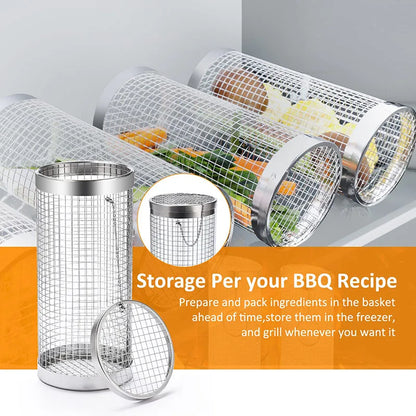 NPNGonline™ BBQ Grill Rolling Basket