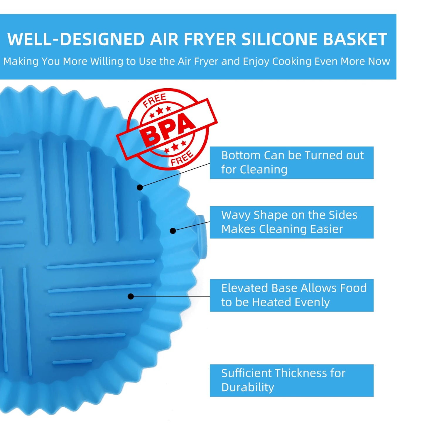 NPNGonline™ Air Fryer Silicone Baking Tray