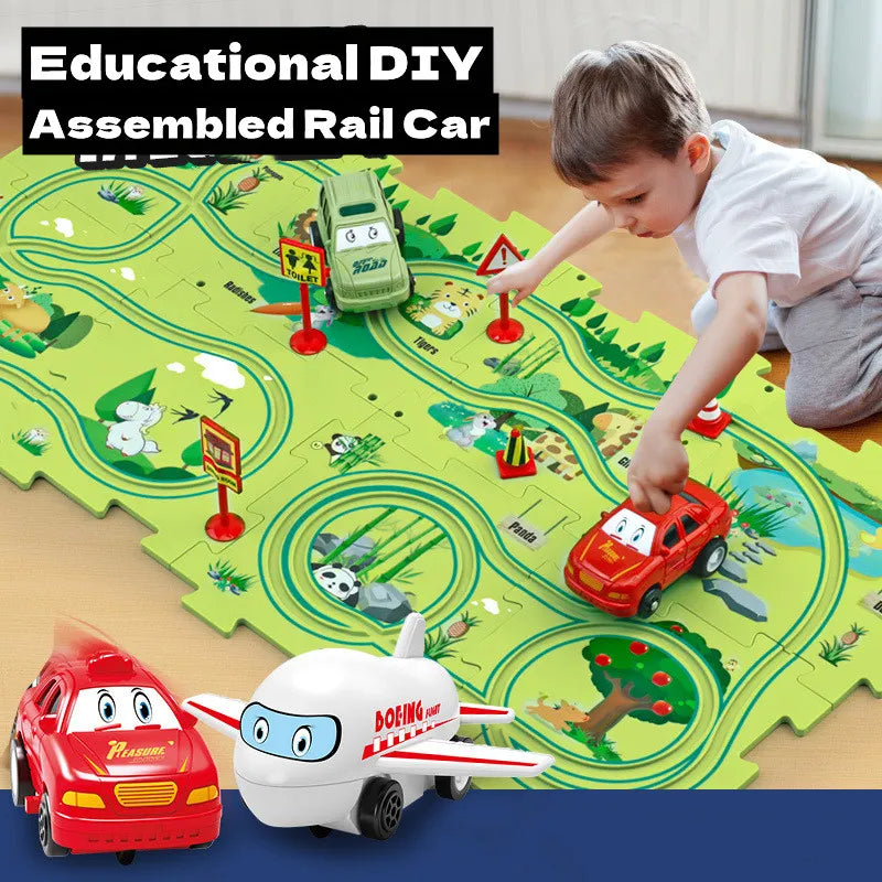 NPNGonline™ Kids Educational Electric Rail Car Track Toy