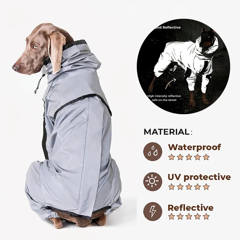 NPNGonline™ Reflective All-weather Waterproof Dog Rain Coat