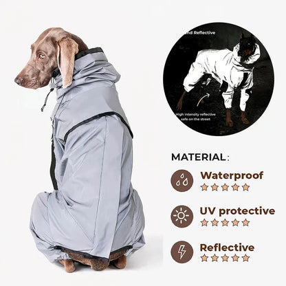 NPNGonline™ Reflective All-weather Waterproof Dog Rain Coat