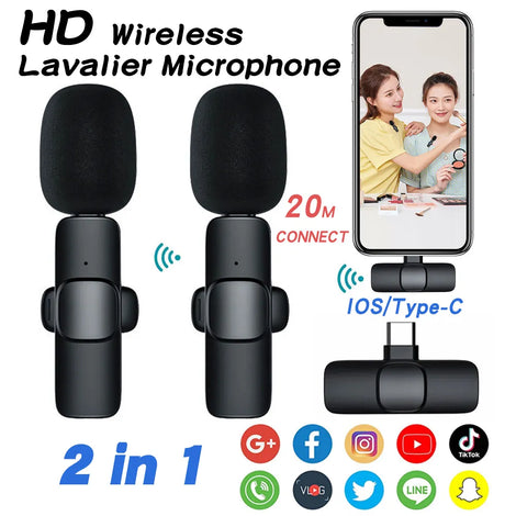 NPNGonline™ Portable Wireless Lavalier Microphone