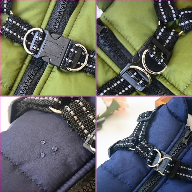 NPNGonline™ Water-Resistant Cozy Dog Jacket With Harness