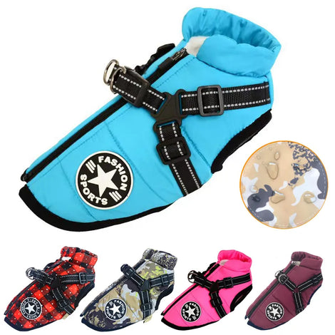 NPNGonline™ Water-Resistant Cozy Dog Jacket With Harness
