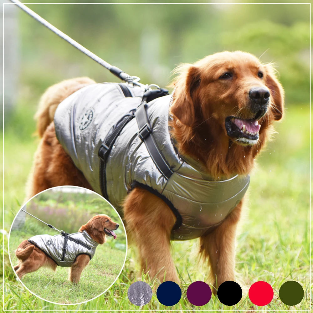 NPNGonline™ Water-Resistant Cozy Dog Jacket With Harness