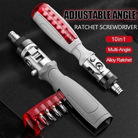 NPNGonline™ 10 in 1 Multi-Angle Ratchet Screwdriver