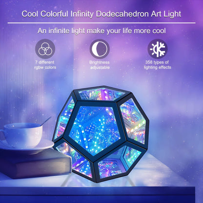 NPNGonline™ Infinite Dodecahedron Color Art Light